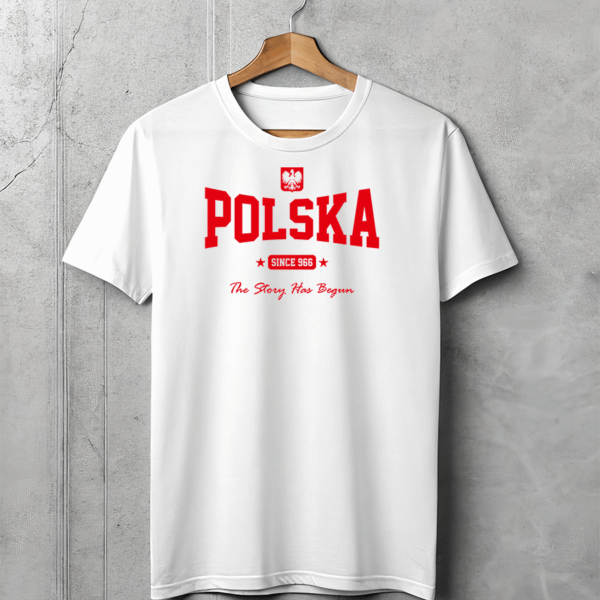Koszulka Damska Polska Since 966 The Story Has Begun